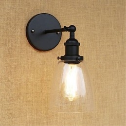 Applique da parete mini in stile country retrò, pitturata, luce ambientale, protezione occhi