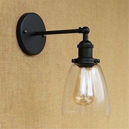 Applique da parete mini in stile country retrò, pitturata, luce ambientale, protezione occhi