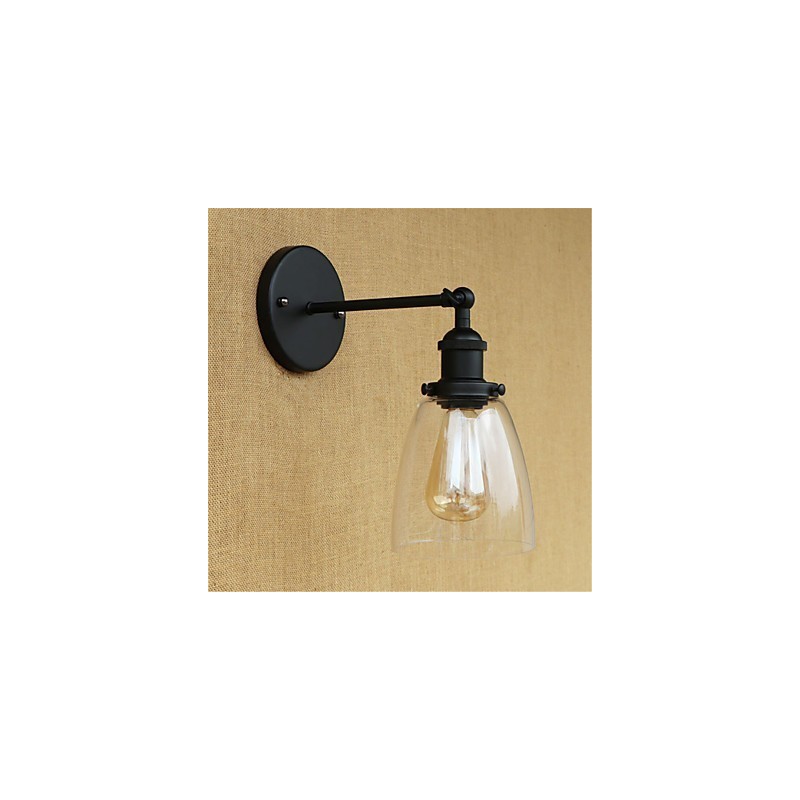 Applique da parete mini in stile country retrò, pitturata, luce ambientale, protezione occhi