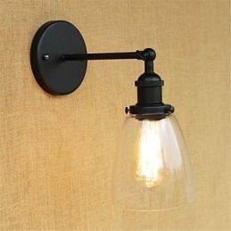 Applique da parete mini in stile country retrò, pitturata, luce ambientale, protezione occhi