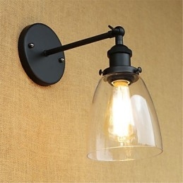Applique da parete mini in stile country retrò, pitturata, luce ambientale, protezione occhi
