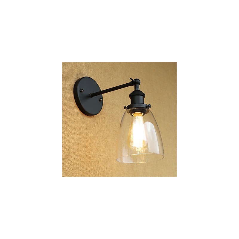 Applique da parete mini in stile country retrò, pitturata, luce ambientale, protezione occhi