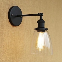 Applique da parete mini in stile country retrò, pitturata, luce ambientale, protezione occhi