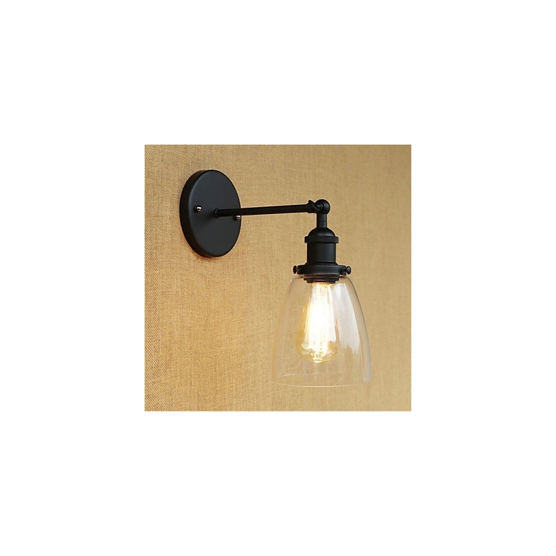 Applique da parete mini in stile country retrò, pitturata, luce ambientale, protezione occhi