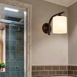 Applique da parete moderna con protezione occhi, 1 lampadina E27, 60 W, pitturata