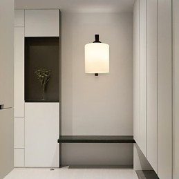 Applique da parete moderna con protezione occhi, 1 lampadina E27, 60 W, pitturata