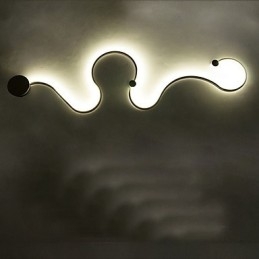 Applique da parete LED moderna contemporanea pitturata luce ambientale 120 cm