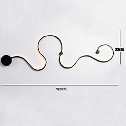 Applique da parete LED moderna contemporanea pitturata luce ambientale 120 cm