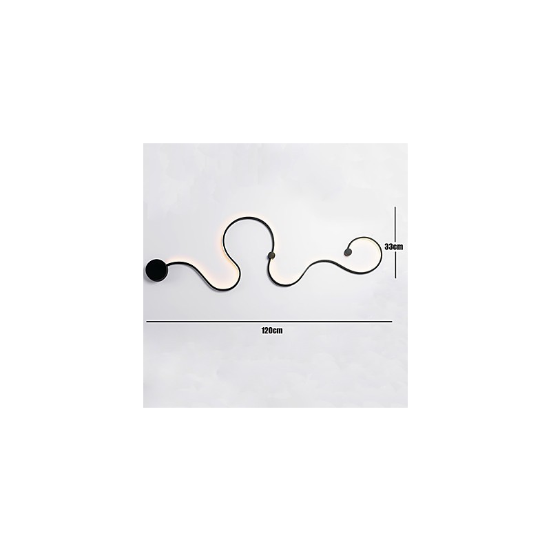 Applique da parete LED moderna contemporanea pitturata luce ambientale 120 cm
