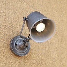 Applique da parete LED rustica retrò mini con protezione occhi, luce ambientale, E26/E27, 5 W
