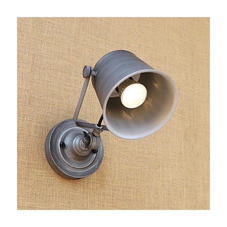 Applique da parete LED rustica retrò mini con protezione occhi, luce ambientale, E26/E27, 5 W