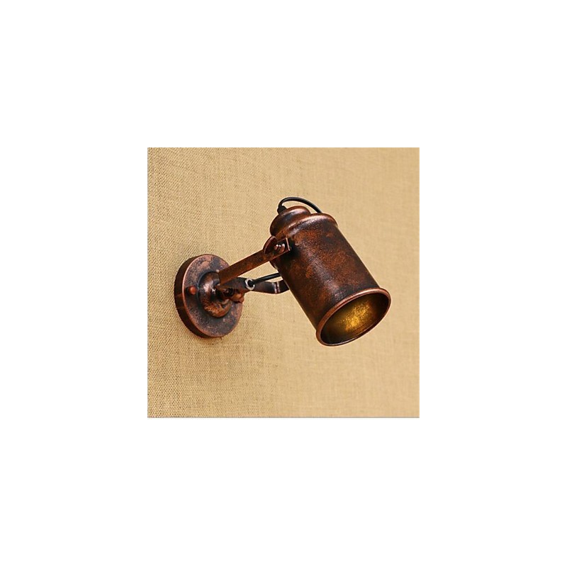 Applique da parete LED rustica retrò mini con protezione occhi, luce ambientale, E26/E27, 5 W