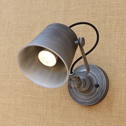 Applique da parete LED rustica retrò mini con protezione occhi, luce ambientale, E26/E27, 5 W