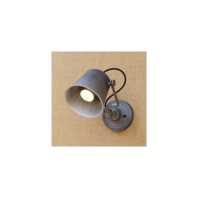 Applique da parete LED rustica retrò mini con protezione occhi, luce ambientale, E26/E27, 5 W
