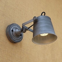 Applique da parete LED rustica retrò mini con protezione occhi, luce ambientale, E26/E27, 5 W