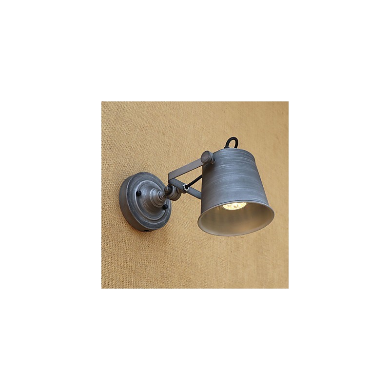 Applique da parete LED rustica retrò mini con protezione occhi, luce ambientale, E26/E27, 5 W