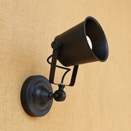 Applique da parete LED rustica retrò mini con protezione occhi, luce ambientale, E26/E27, 5 W