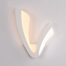 Applique da parete moderna in acrilico con LED integrato, 22,5 x 5 x 33,5 cm
