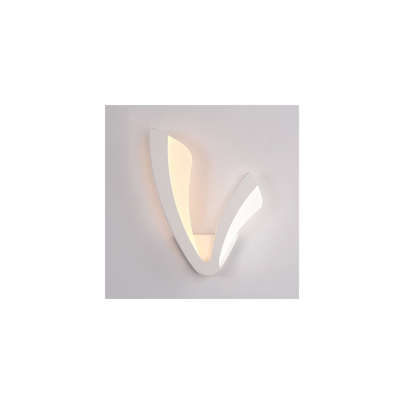 Applique da parete moderna in acrilico con LED integrato, 22,5 x 5 x 33,5 cm