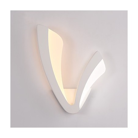 Applique da parete moderna in acrilico con LED integrato, 22,5 x 5 x 33,5 cm