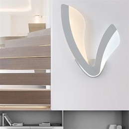 Applique da parete moderna in acrilico con LED integrato, 22,5 x 5 x 33,5 cm