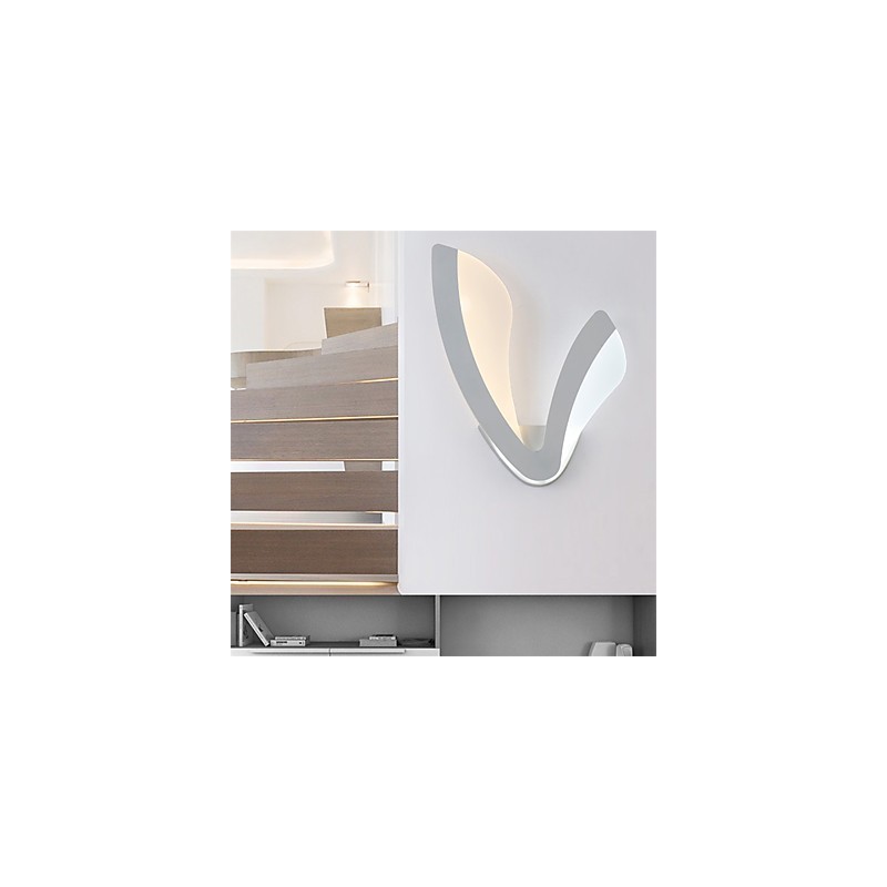 Applique da parete moderna in acrilico con LED integrato, 22,5 x 5 x 33,5 cm