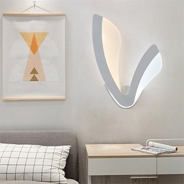 Applique da parete moderna in acrilico con LED integrato, 22,5 x 5 x 33,5 cm
