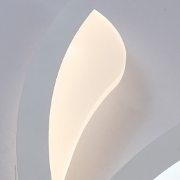 Applique da parete moderna in acrilico con LED integrato, 22,5 x 5 x 33,5 cm