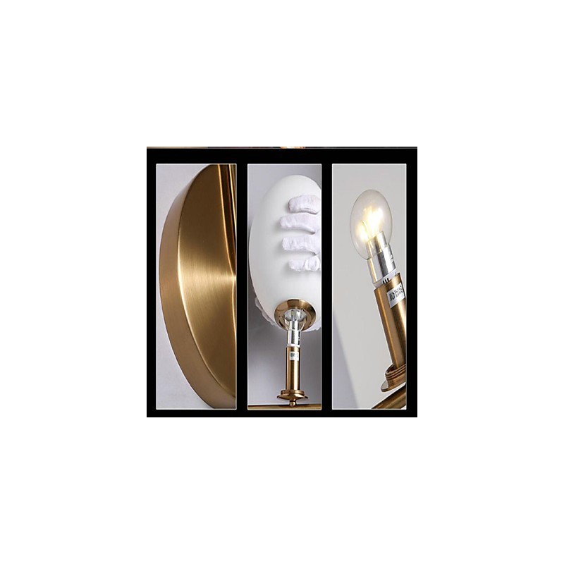 Applique da parete mini rustica in stile Lodge Country con luce ambientale