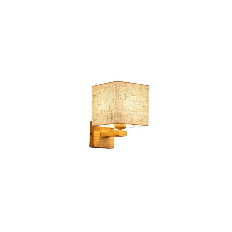Lampada da tavolo in legno massello minimalista per comodino