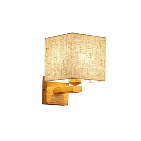 Lampada da tavolo in legno massello minimalista per comodino