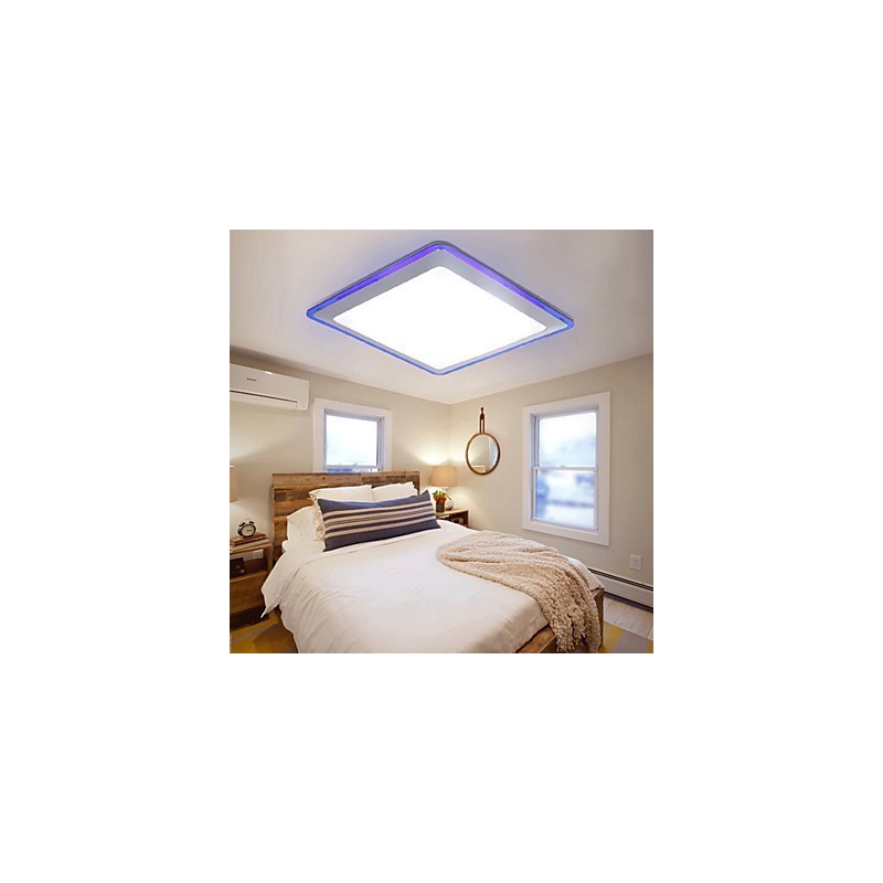 Plafoniera a filo LED integrato moderna contemporanea metallo acrilico blu bianco 28 cm