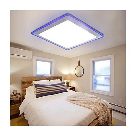 Plafoniera a filo LED integrato moderna contemporanea metallo acrilico blu bianco 28 cm