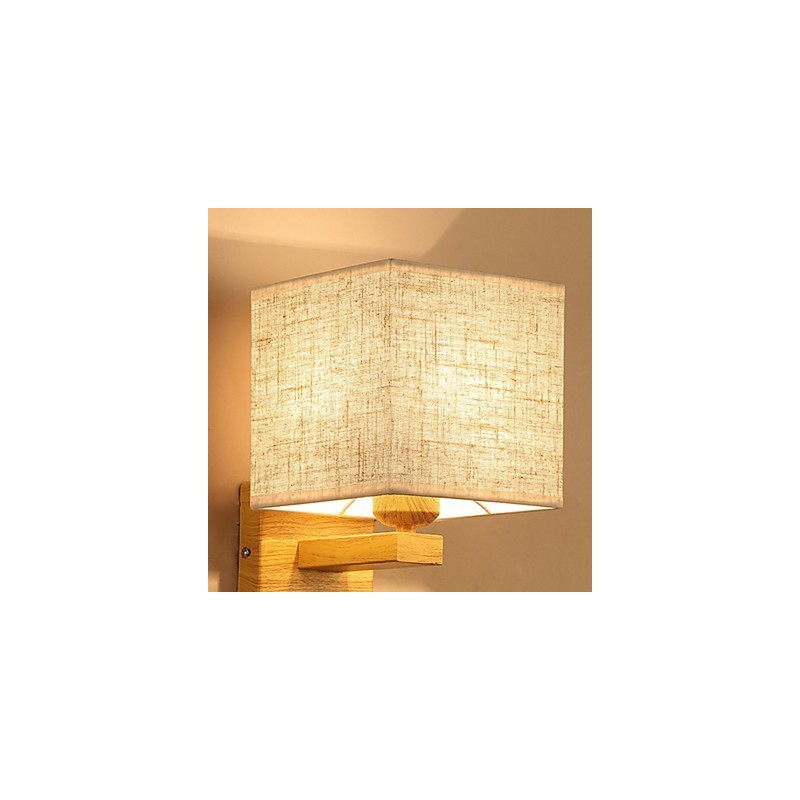 Lampada da tavolo in legno massello minimalista per comodino