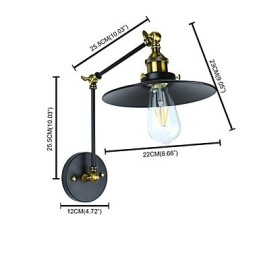 Applique da parete LED rustica tradizionale/classica dipinta con lampadina inclusa E27