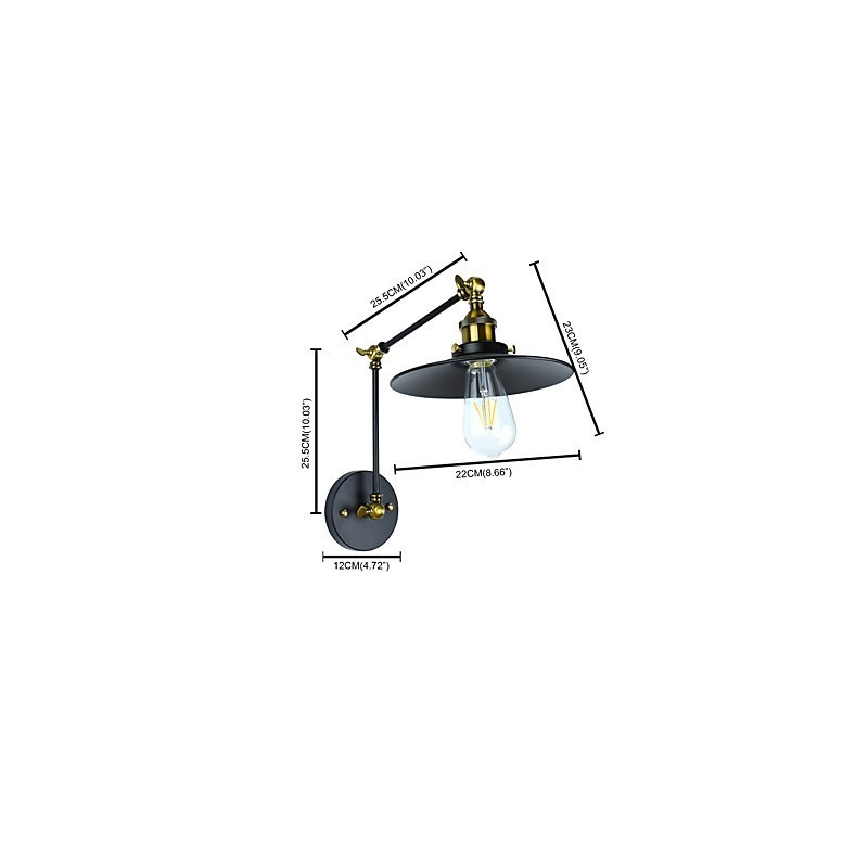 Applique da parete LED rustica tradizionale/classica dipinta con lampadina inclusa E27