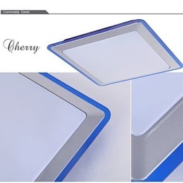Plafoniera a filo LED integrato moderna contemporanea metallo acrilico blu bianco 28 cm