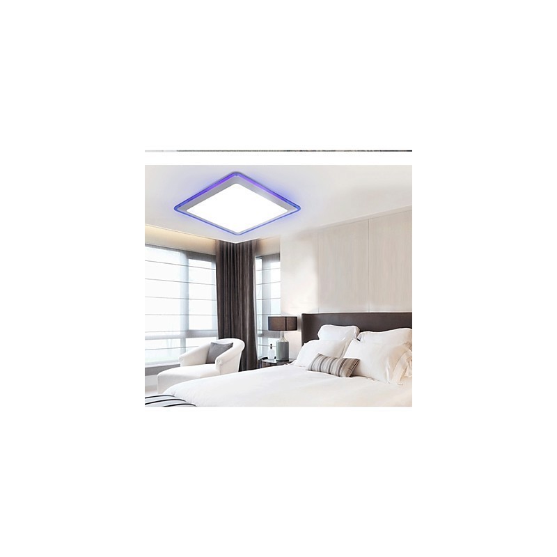 Plafoniera a filo LED integrato moderna contemporanea metallo acrilico blu bianco 28 cm