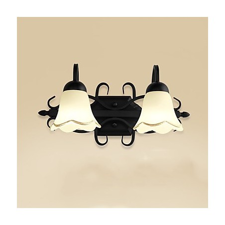 Applique da bagno Rustic Lodge elettrolitica, faretto da incasso, 2 luci E14