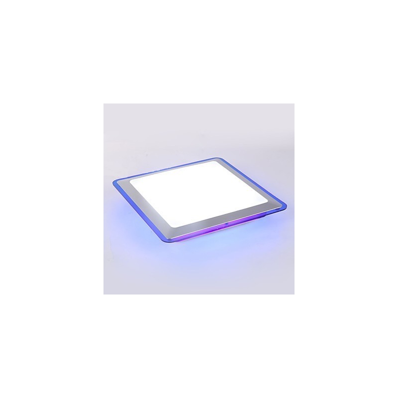 Plafoniera a filo LED integrato moderna contemporanea metallo acrilico blu bianco 28 cm