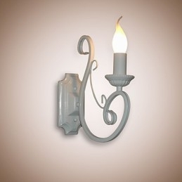 Applique da parete in ferro stile pastorale creativo, lampada da comodino a candela, corridoio, specchio