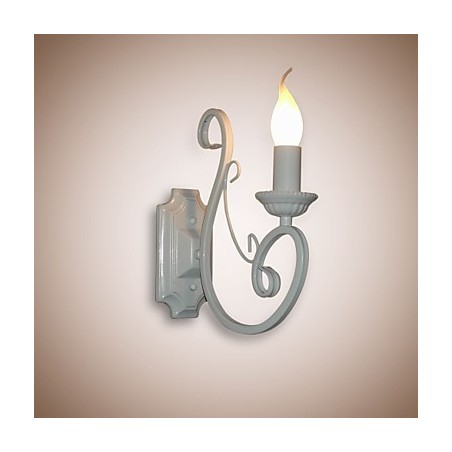 Applique da parete in ferro stile pastorale creativo, lampada da comodino a candela, corridoio, specchio