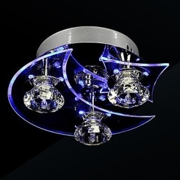 Lampadario a filo moderno in cristallo Living 3 luci