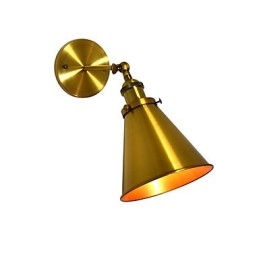 Applique da parete LED in ottone antico 25 x 18 x 25 cm E27 4 W
