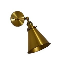 Applique da parete LED in ottone antico 25 x 18 x 25 cm E27 4 W