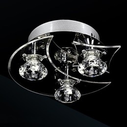 Lampadario a filo moderno in cristallo Living 3 luci