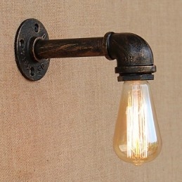 Applique da parete country retrò mini dipinta con braccio oscillante e luce ambientale