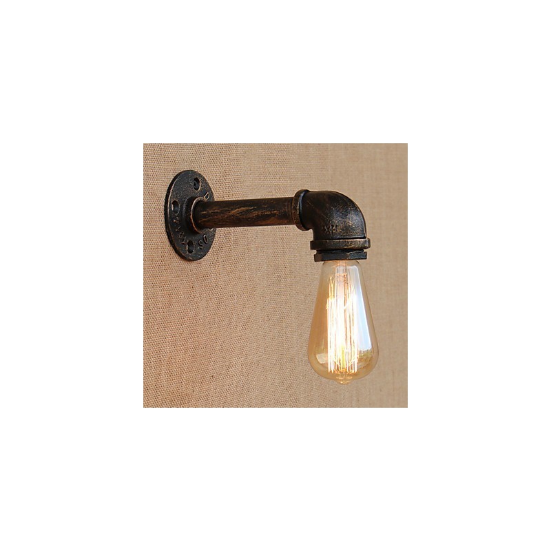 Applique da parete country retrò mini dipinta con braccio oscillante e luce ambientale