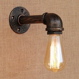 Applique da parete country retrò mini dipinta con braccio oscillante e luce ambientale