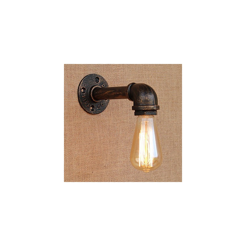 Applique da parete country retrò mini dipinta con braccio oscillante e luce ambientale